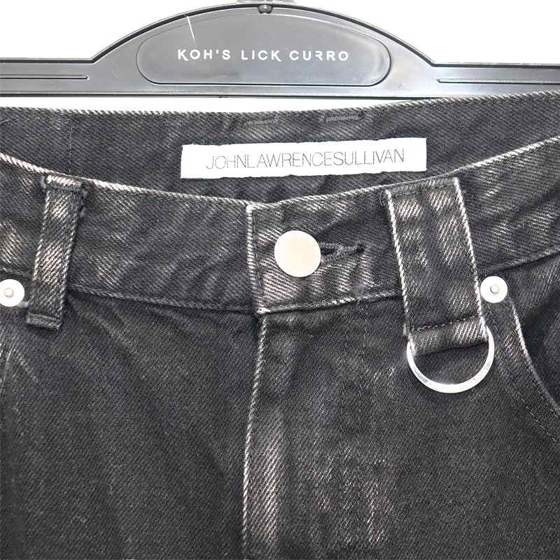 JOHN LAWRENCE SULLIVAN / JLS LEATHER PATCH DENIM PANTS JOHN LAWRENCE