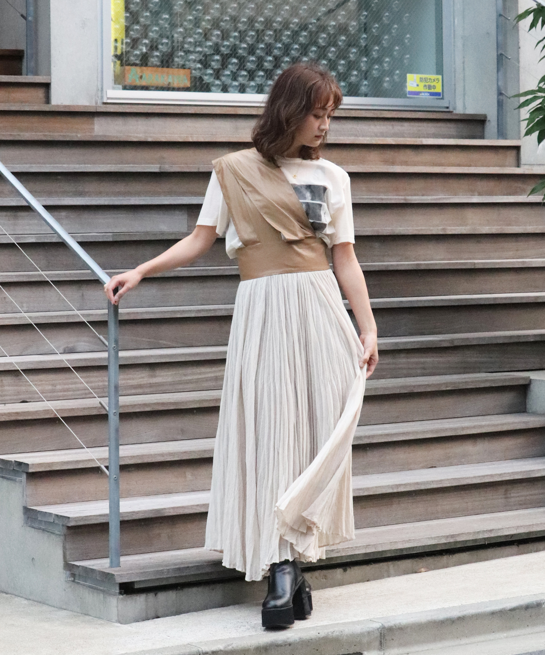 muller of yoshiokubo / may GROSSY PLEATS SKIRTS | muller of